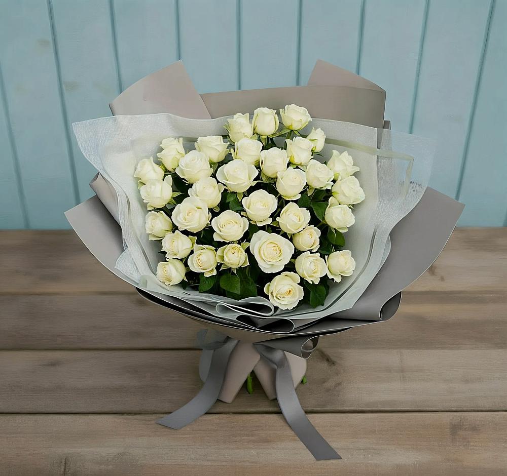 Букет Белоснежная нежность в Лангепасе