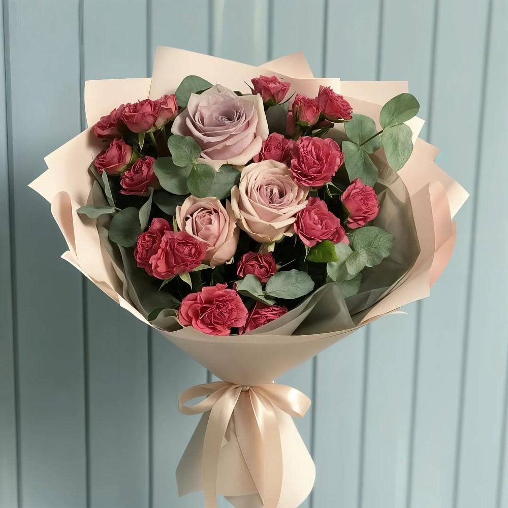 Букет цветов из: Гвоздики и Розы в Лангепасе