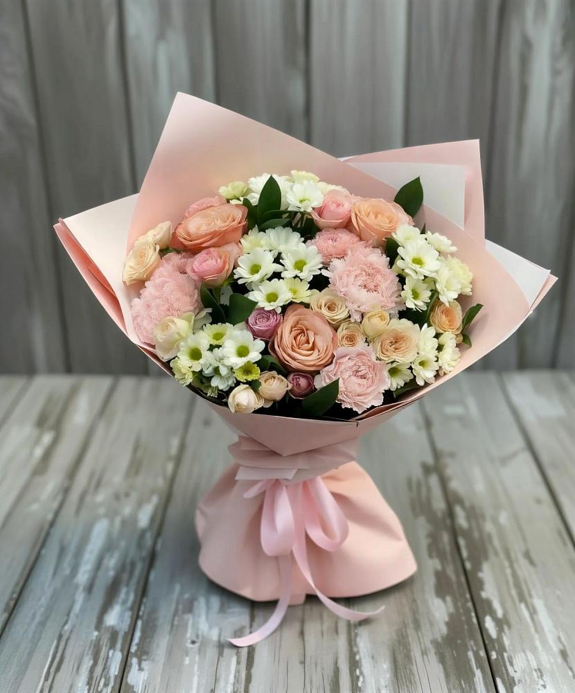 Букет цветов из: Гвоздики, Розы и Хризантемы в Лангепасе