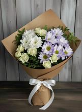 Букет цветов из:  Хризантемы и Розы в Лангепасе