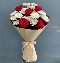 Букет цветов из:  Розы и Хризантемы в Лангепасе