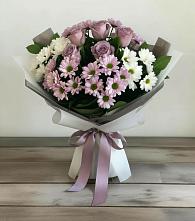 Букет цветов из:  Хризантемы и Розы в Лангепасе