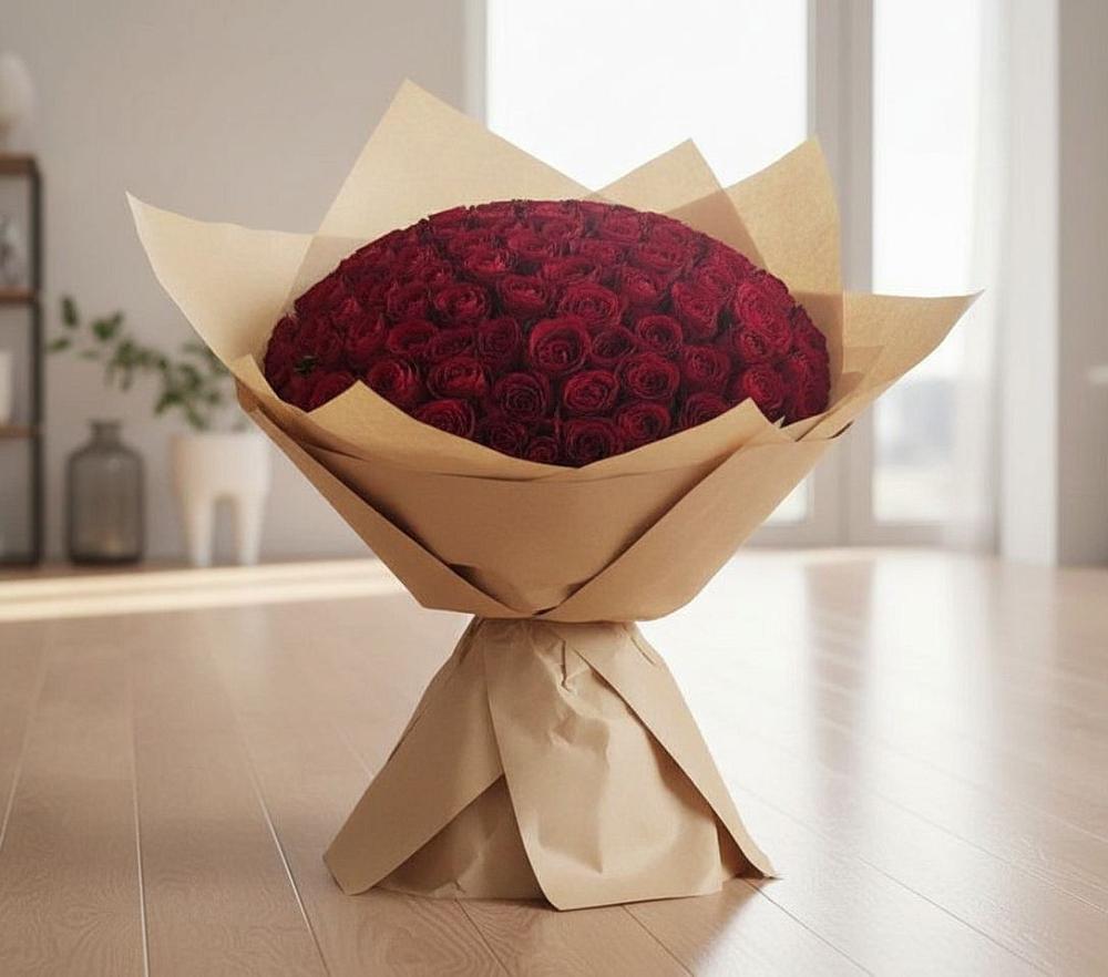 Букет 101 Красная роза в Лангепасе