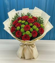 Букет цветов из:  Розы и Хризантемы в Лангепасе